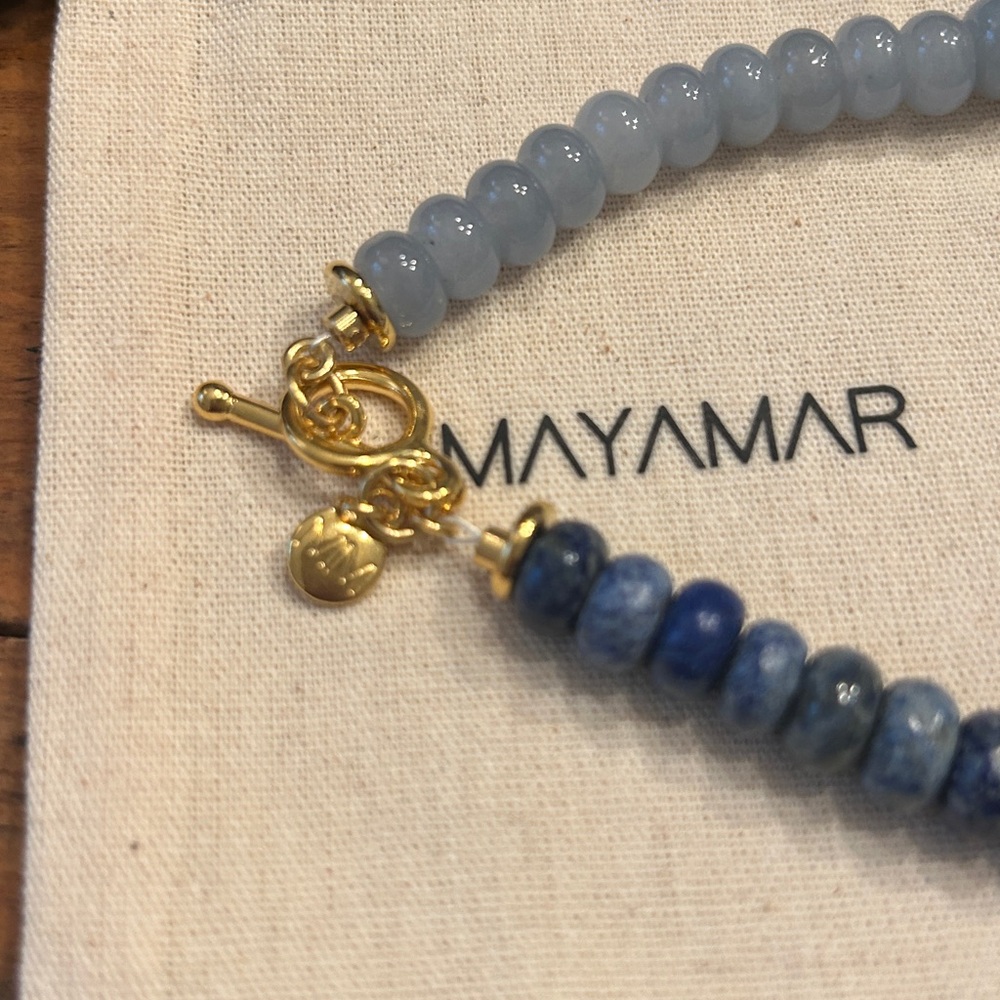 Mayamar El‎ SOL Y YO the Sun and I Lapis Beaded Necklace pendant - Picture 5 of 5